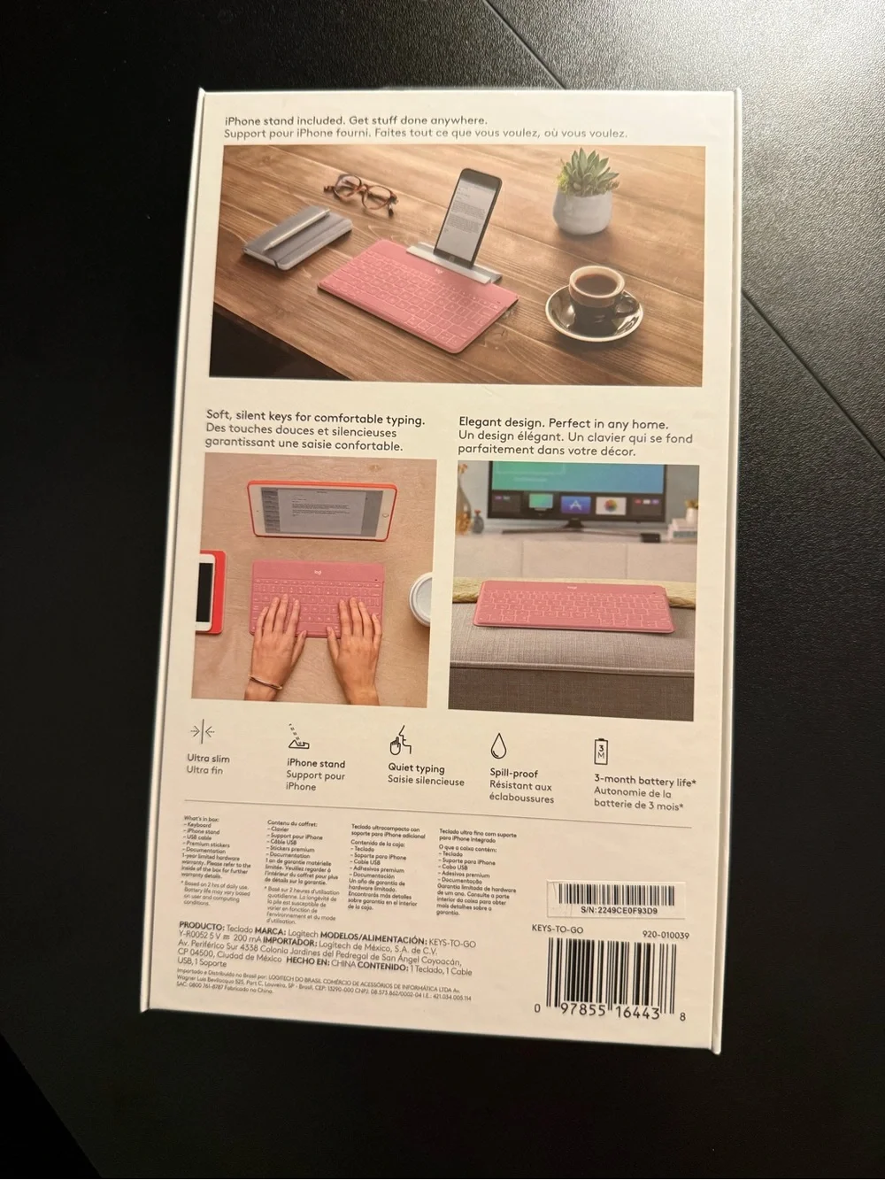 Logitech Slim Bluetooth Keyboard in Pink